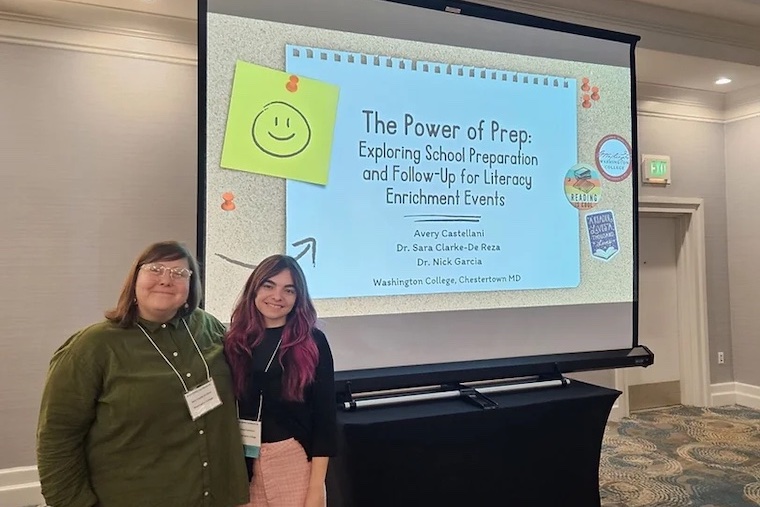 Avery Castellani and Professor Clark-De Reza present at the Eastern Educational Research Association Conference