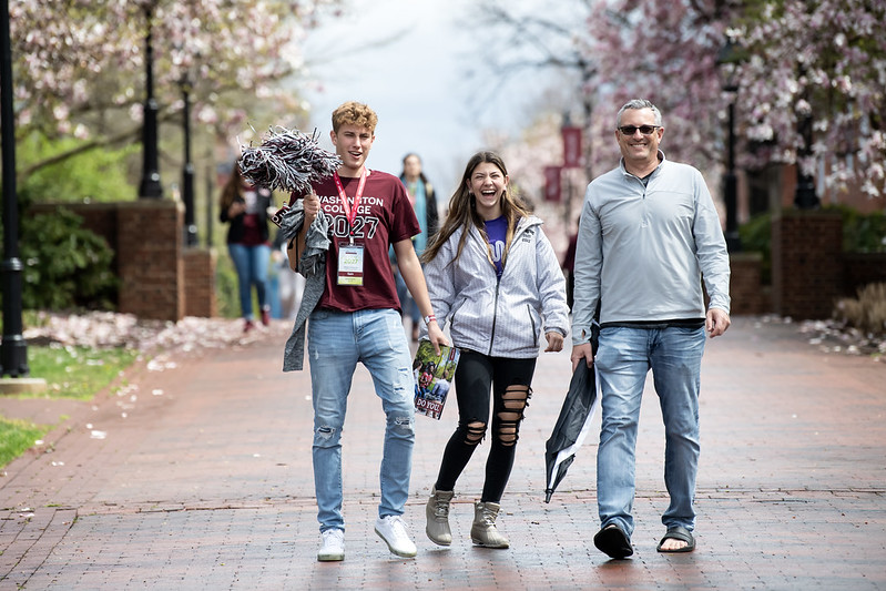 Admitted Students Celebrating on Campus during Open House