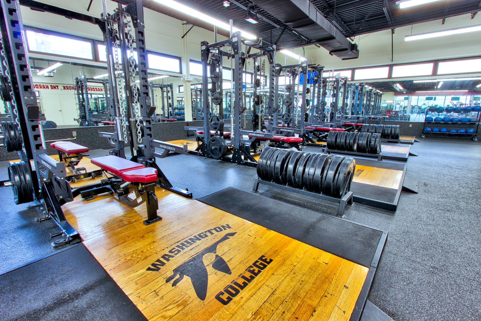 weight lifting area in fitness center