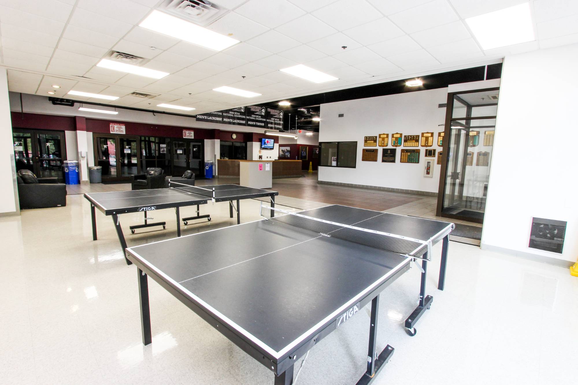 ping pong tables in fitness center