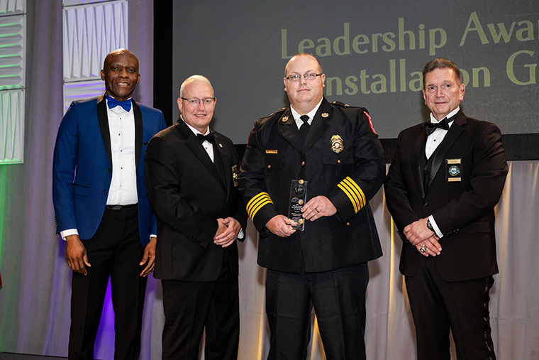 Chief Ryan Colman receives the 2024 International Association of Campus Law Enforcement Administrators’ Award for Administrative Excellence at their annual meeting.