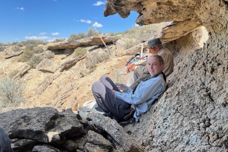 Rachel Morgen '26 on location in Wyoming