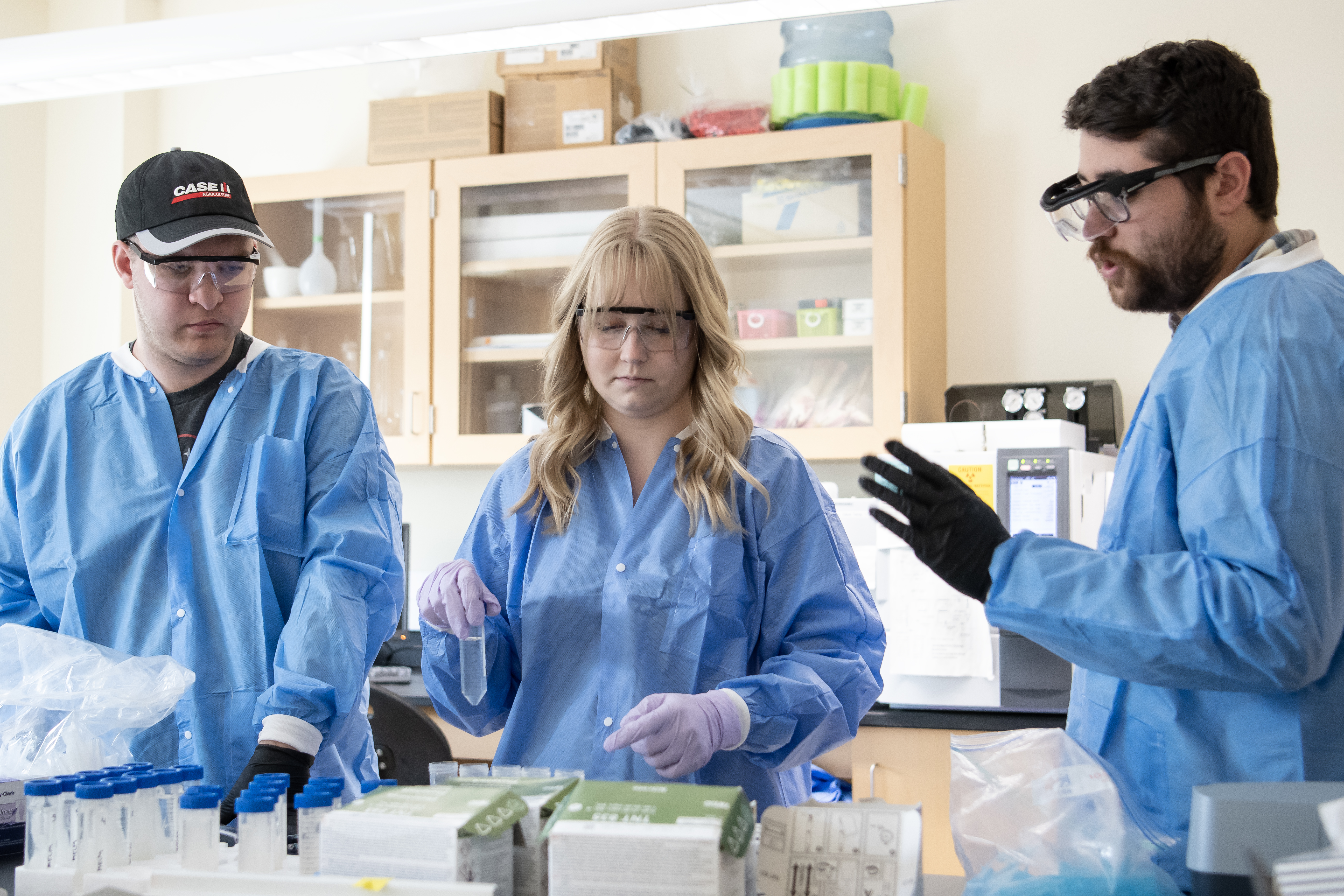 Students working in lab