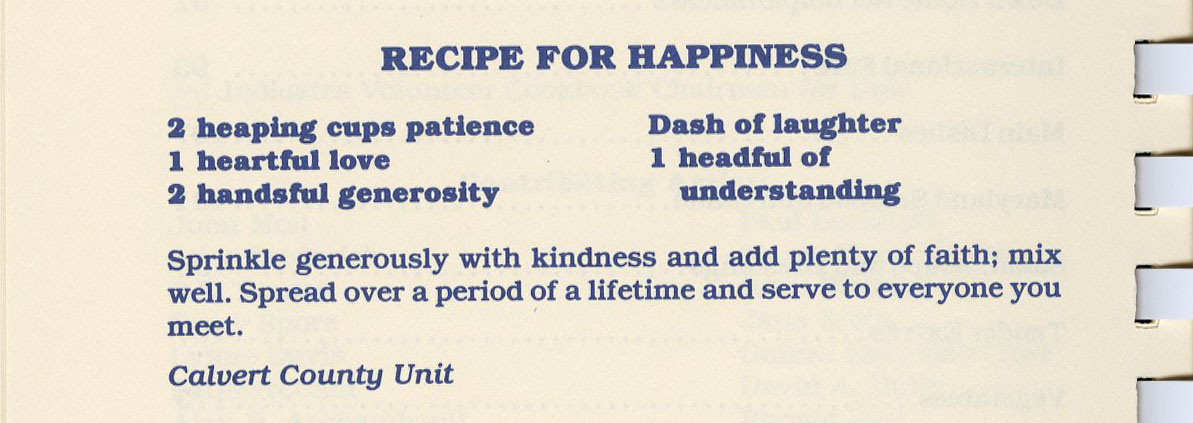 Recipe for Happiness