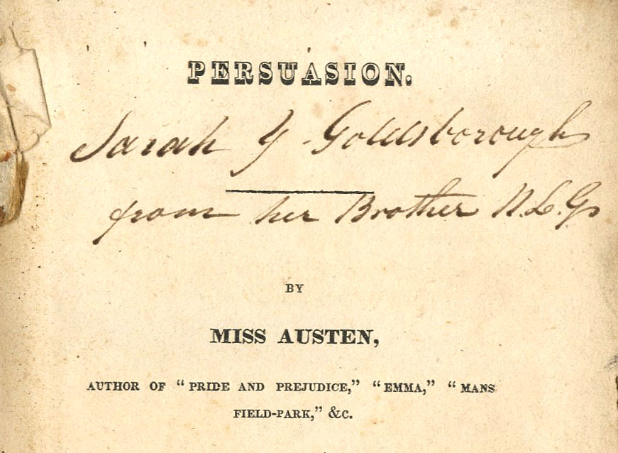 Persuasion title page close up