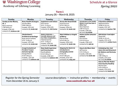 Schedule at a Glance